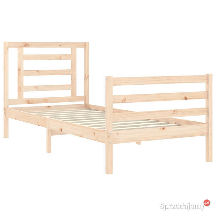 Rama łóżka z wezgłowiem lite drewno 90x200 Warszawa