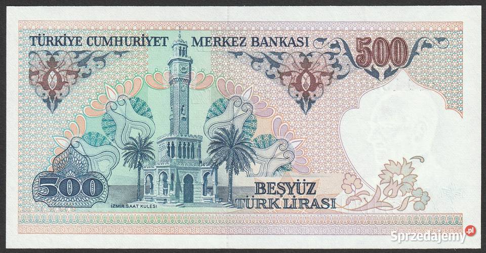 Turcja 500 LIRASI 1970 ATATURK stan bankowy UNC Łódź