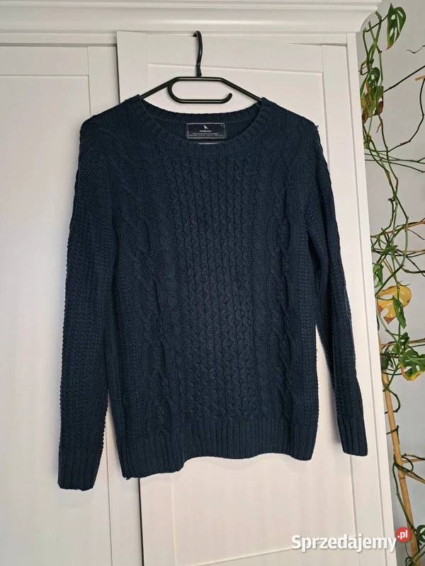 Granatowy sweter Medicine S styl i wygoda Swetry i golfy