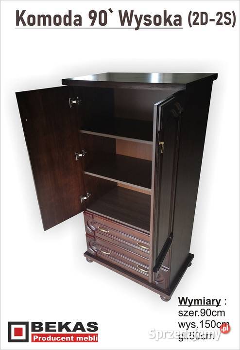 Stylowa Dąb Komoda 90 2D2S Regał na Dokumenty Katowice sprzedam