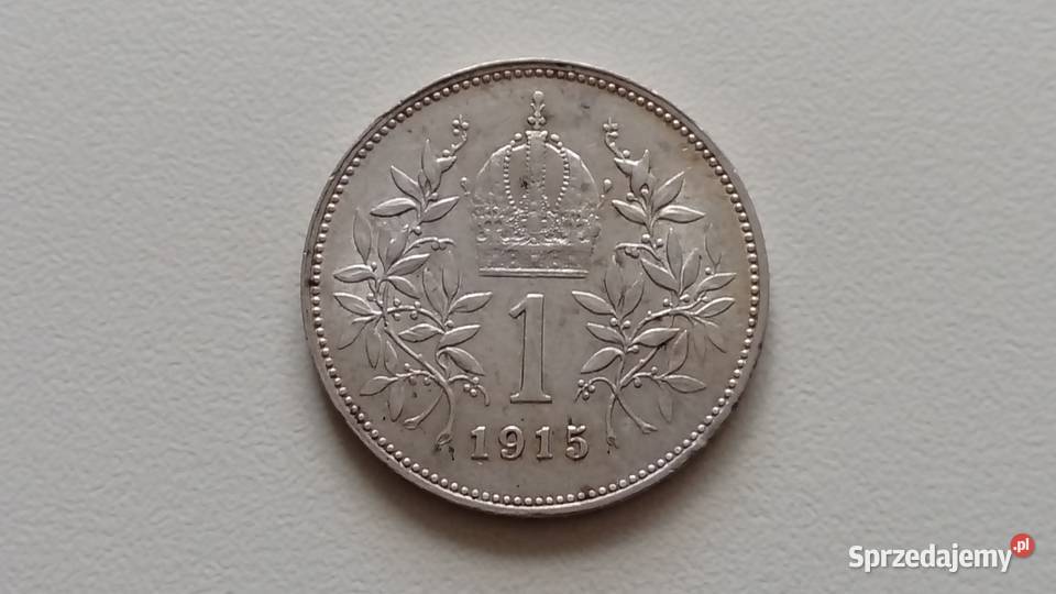 Moneta 1 korona 1915 r. Franciszek Józef I. Srebro