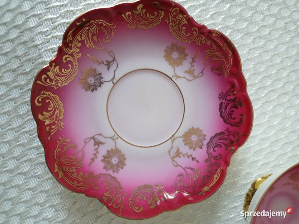 Filiżanka porcelanowa Bavaria kolekcjonerska czerwony Poznań