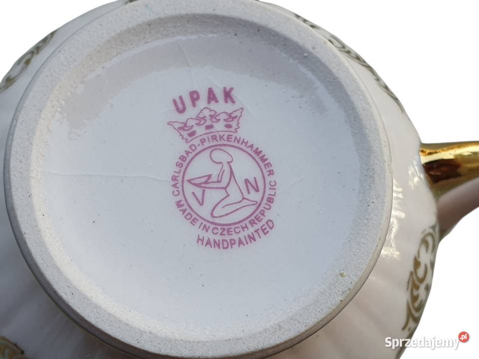 Stara para filiżanek UPAK Carlsbad Pirkenhammer Cieszyn