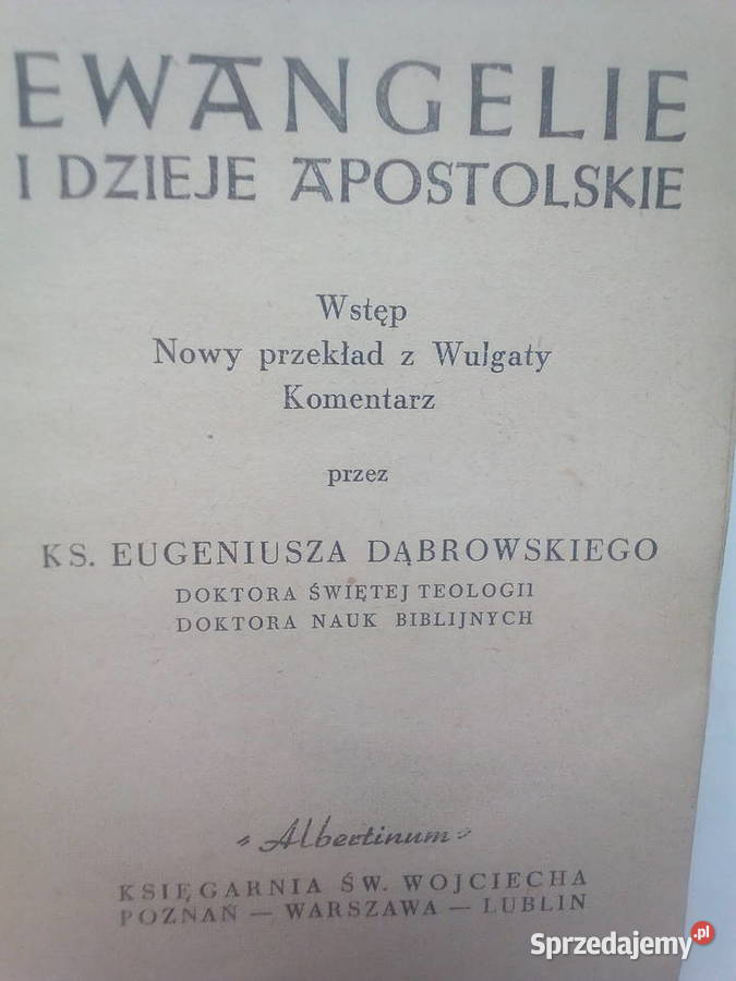 Ewangelie i Dzieje Apostolskie ksEugeniusz mazowieckie Warszawa sprzedam
