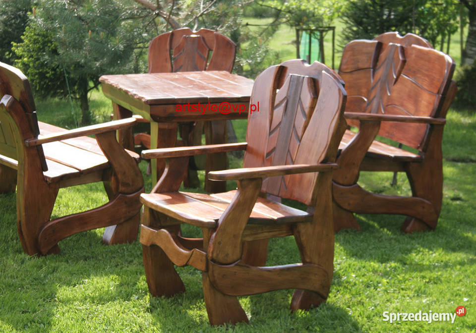 ORYGINALNE drewniane meble ARTstyle Ogrodowe Warszawa sprzedam