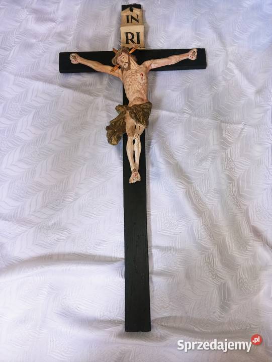 Krucyfiks Jezus na Krzyżu Drewno 18 w Nowa Sól