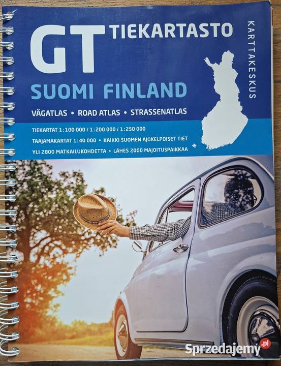 Suomi Finland Road Atlas 1 100 000 1 200 000 miękka Kraków sprzedam