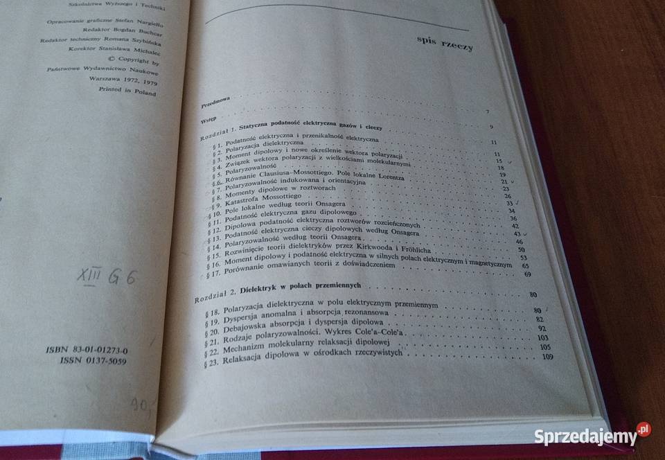 Fizyka dielektryków August Chełkowski Biblioteka Książki naukowe i popularnonaukowe Gdańsk sprzedam