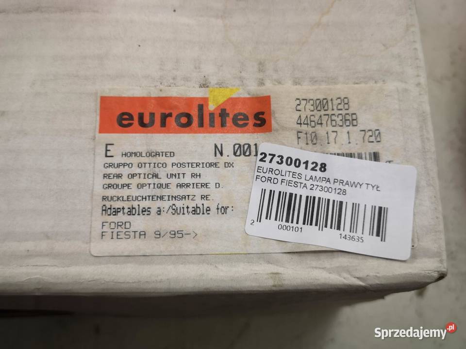 LAMPA PRAWY TYŁ FORD FIESTA 19962003 EUROLITES sprzedam