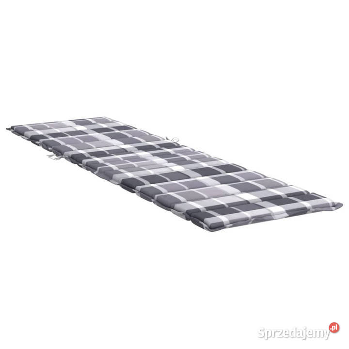 Poduszka na leżak szara krata 200x70x3 tkanina sprzedam