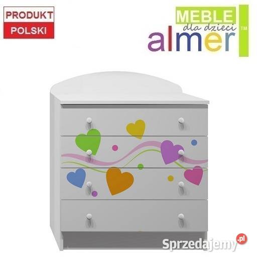KOLOROWE SERCA 1 N1 komoda dziecięca MALOWANA Racibórz