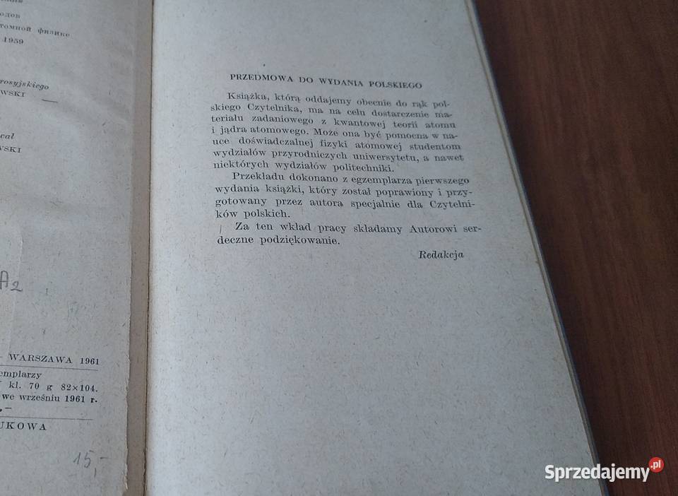 Zbiór zadań z fizyki atomowej I E Irodov sprzedam