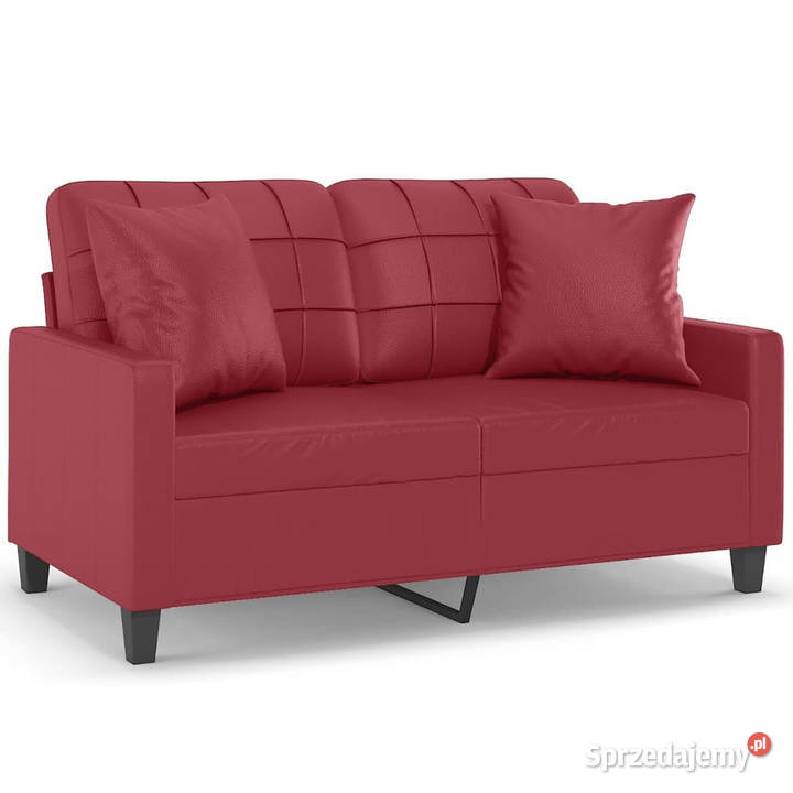 2os sofa z poduszkami winna czerwień 120 mazowieckie Warszawa