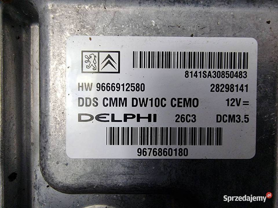 KOMPUTER SILNIKA ECU CITROEN C5 II 9676860180 osobowe kujawsko-pomorskie Lipno