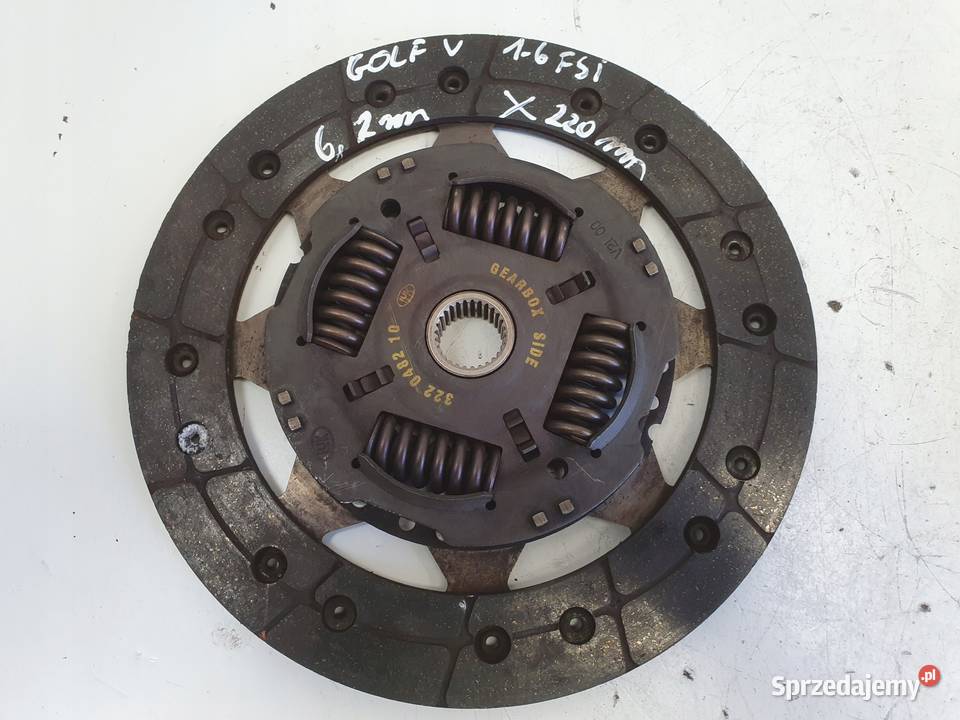 VW Golf V 16 FSI DOCISK TARCZA sprzęgło Układ napędowy Janów