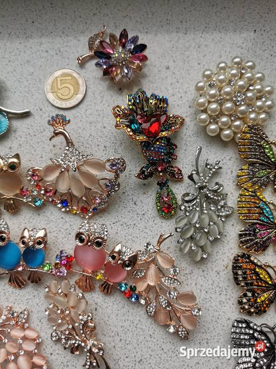 Broszki damskie ozdobne różne wzory Kraków
