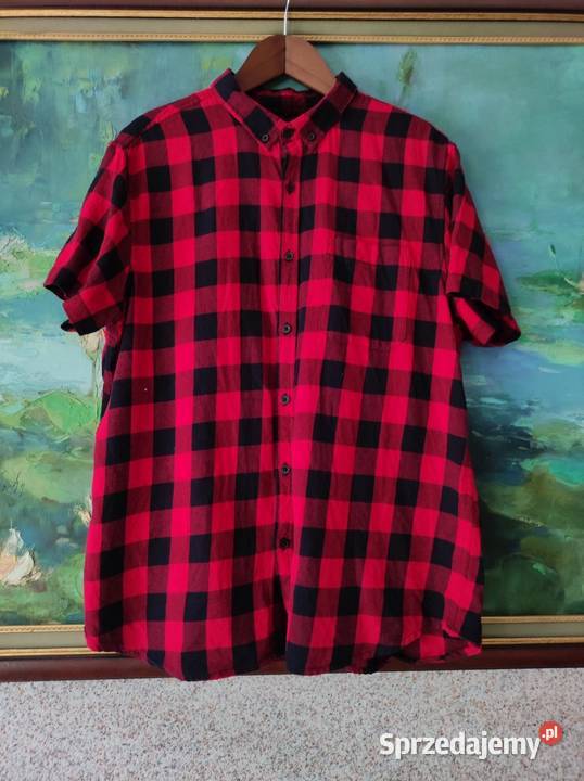 duża flanelowa koszula damska męska oversize w Rozmiar XXL
