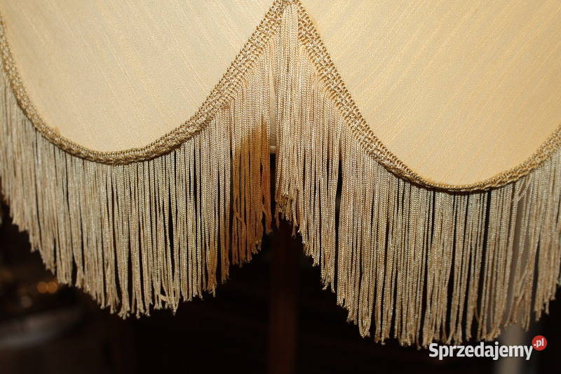 Drewniana lampa podłogowa na lwich łapach 113 Antyki