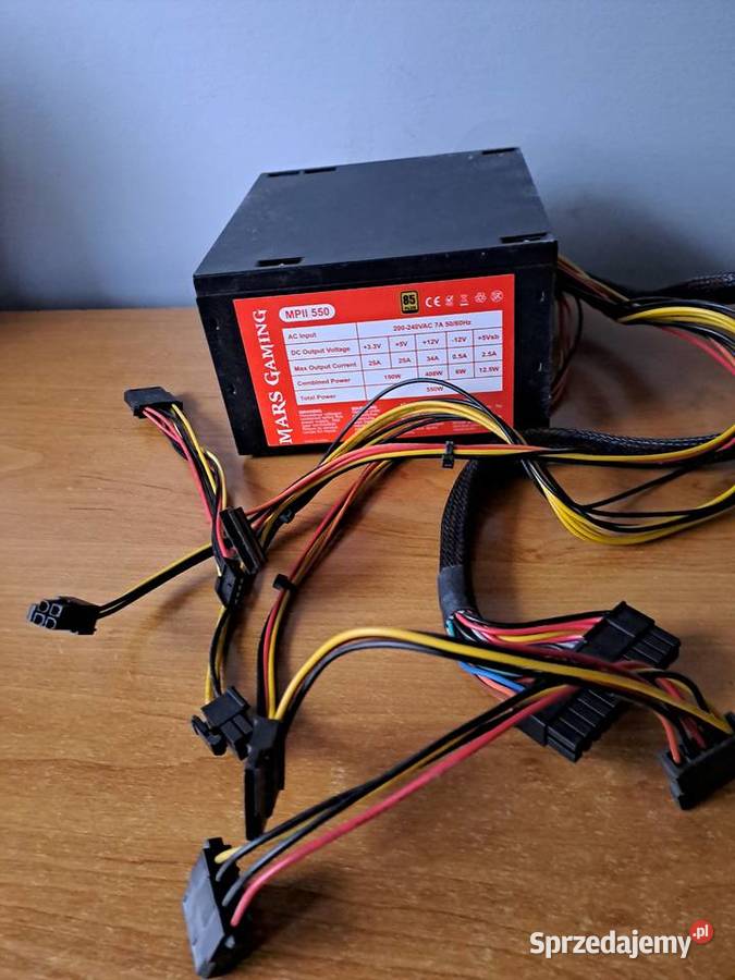 MocnyZasilacz do komputera Mars Gaming MPII 550 podkarpackie Przemyśl