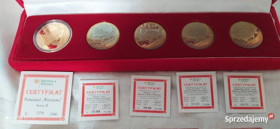 Kultowe Polskie samochody ORLEN monetyNowe Wałbrzych