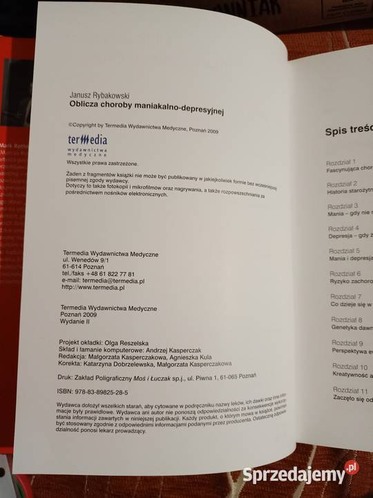 Oblicza choroby maniakalnodepresyjnej Janusz Poznań sprzedam