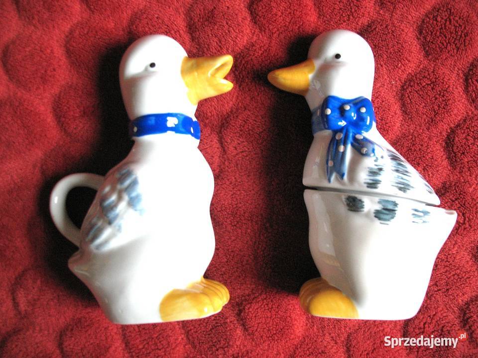 Gęsi Porcelanowy dzbanuszek i pojemnik 14 x 8 x mazowieckie