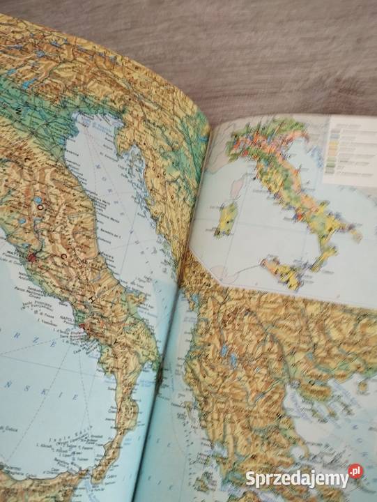 geograficzny atlas świata dwie części przyroda, krajobrazy