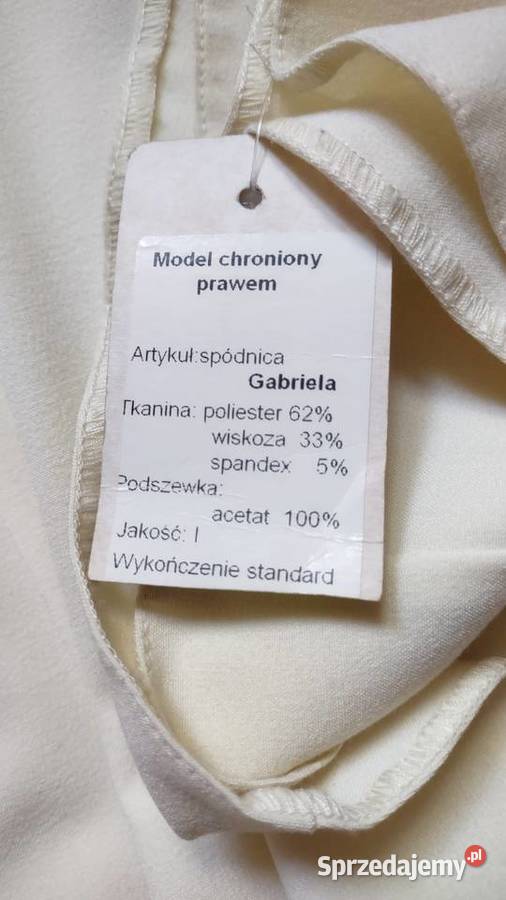 Kremowa spódnica midi rozkloszowana 3840 Nela małopolskie Olkusz