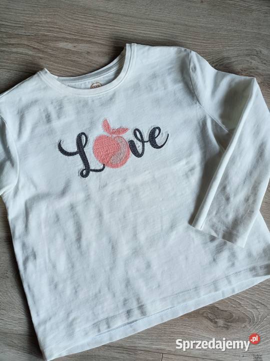 Bluzka koszulka dziewczęca z długim rękawem Love Bluzki, koszulki i kaftaniki Płock