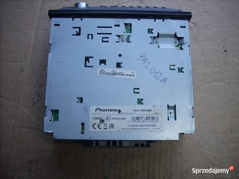 Radio car PIONEER DEH1600UBB Rękoraj