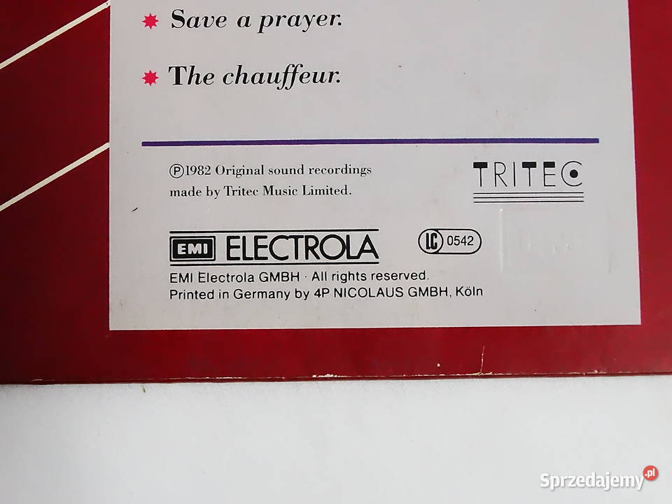 Duran Duran Rio pyta winylowa wydanie EMI Biłgoraj