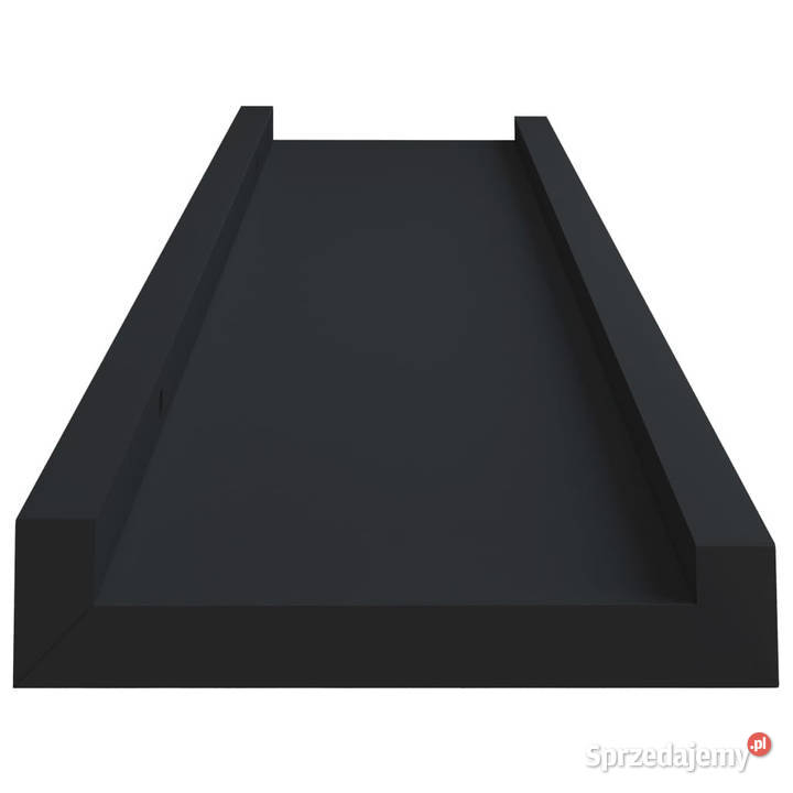 Półki ścienne na zdjęcia 2 czarne 40x9x3 MDF
