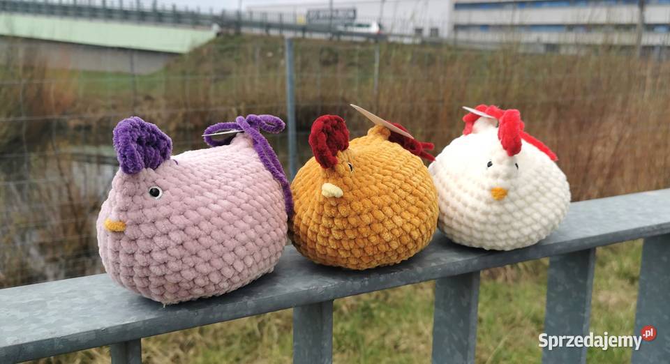 Złota kurka na szydełku Warszawa