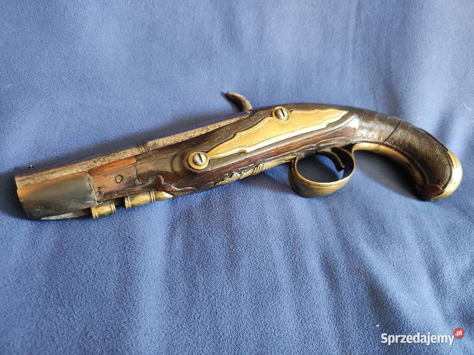 Pistolet kapiszonowy oficerski I poł XIXw Wrocław