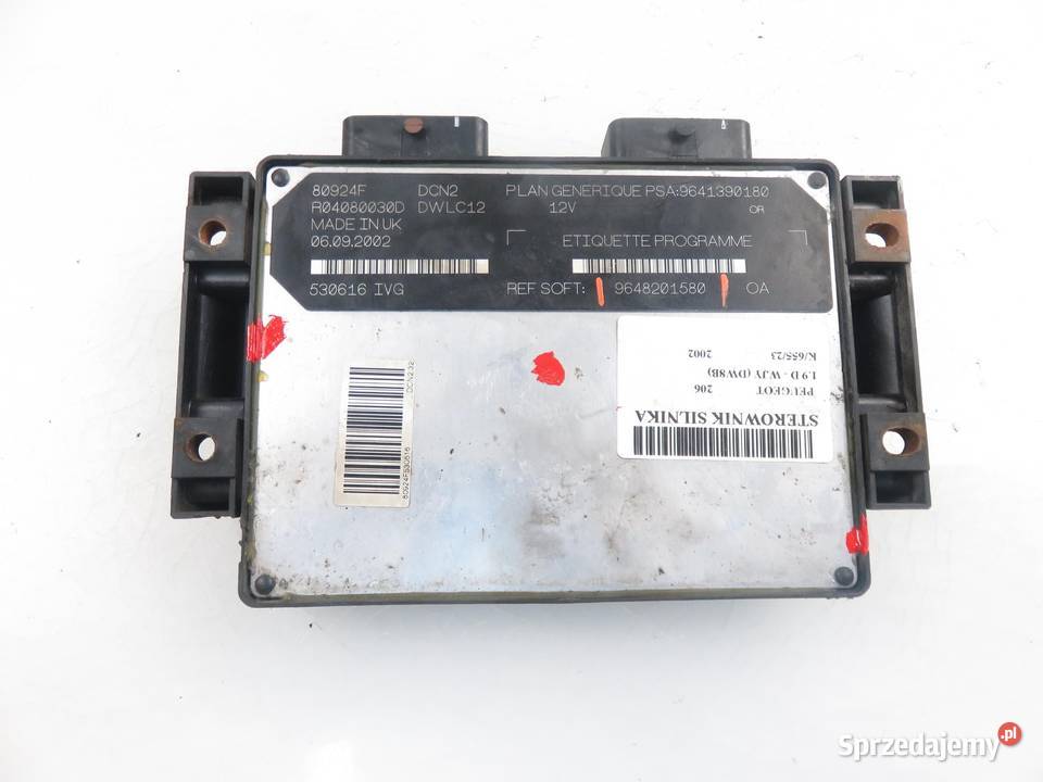 STEROWNIK PEUGEOT 206 19 D 9648201580 sprzedam