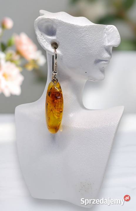 Kolczyki z BURSZTYNU bursztyn bałtycki z jednej Warszawa sprzedam