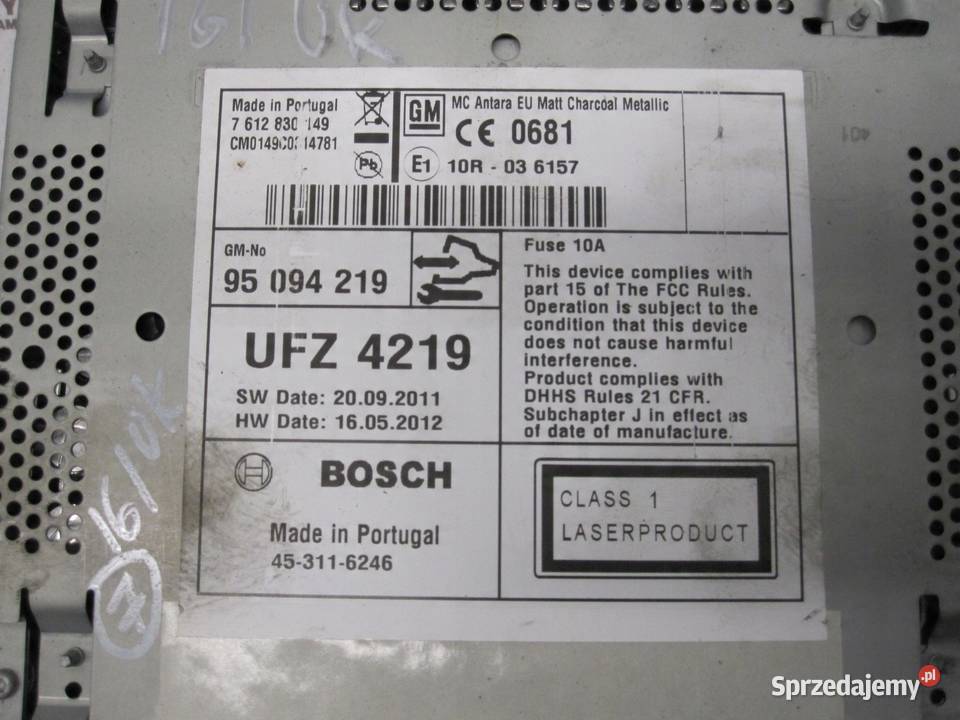 OPEL ANTARA LIFT 12r radio CD ekran wyświetlacz