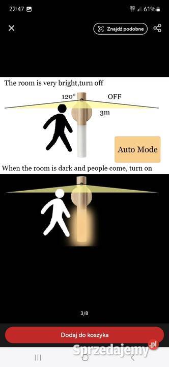 Lampa led z czujnikiem ruchu łódzkie Łódź