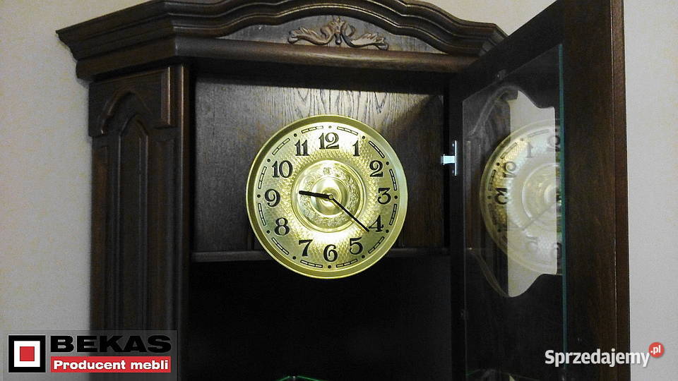 Prześliczny Stylowy Zegar Narożny 60 Fornir Dąb