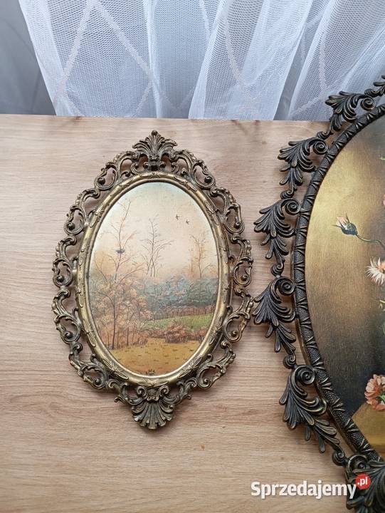 Obrazek Włoski w ramie mosieznej dolnośląskie sprzedam