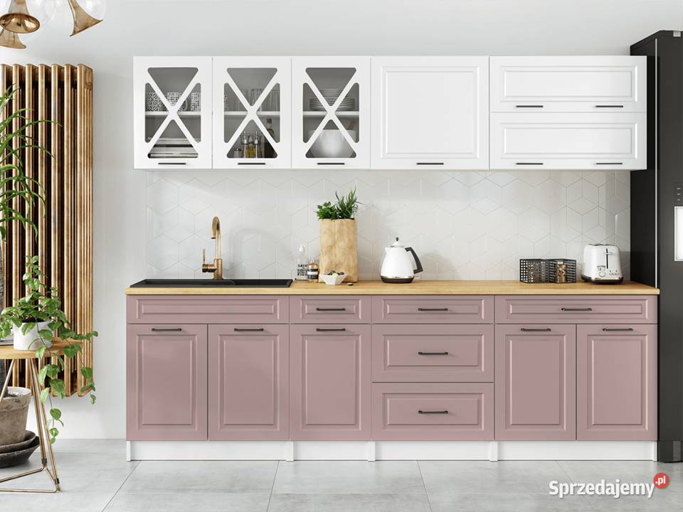 Kuchnia TURID 26 m BIAŁY MAT DENIM MAT Komplety mebli Brody