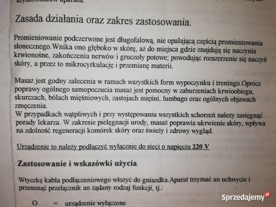 Masażer na podczerwień MG40 Nieużywany Zdrowie