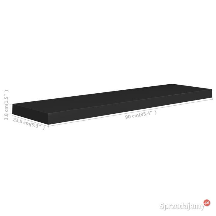 Półki ścienne 2 czarne 90x235x38 MDF WM323839 Warszawa sprzedam