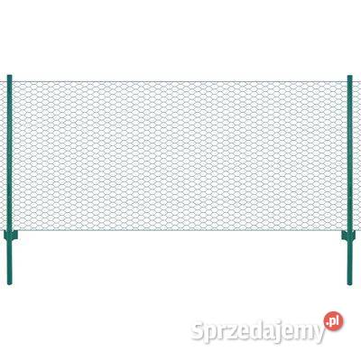 vidaXL Siatka ogrodzeniowa ze słupkami stal 25 x