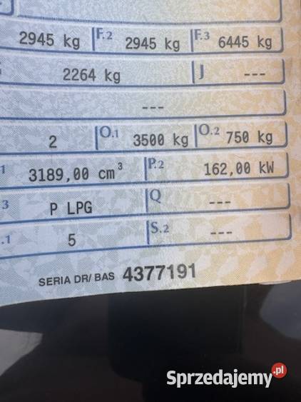 Volkswagen Touareg z gazem zamontowaną Sielsko