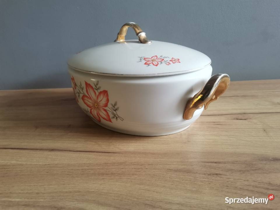 Stara przedwojenna unikatowa waza porcelana Art