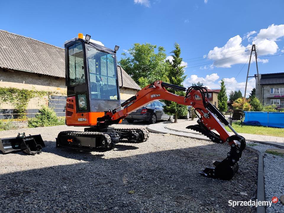 Minikoparka N18 pro 18t Nowa kabina klimatyzacja lubelskie Słupie