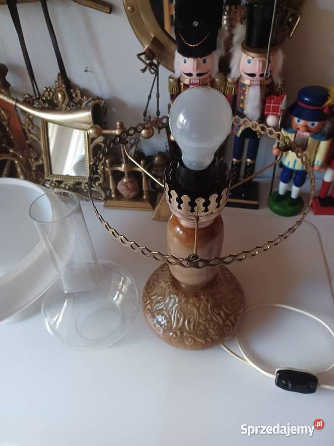 Lampa stołowa elektryczna z czasów PRL Poznań