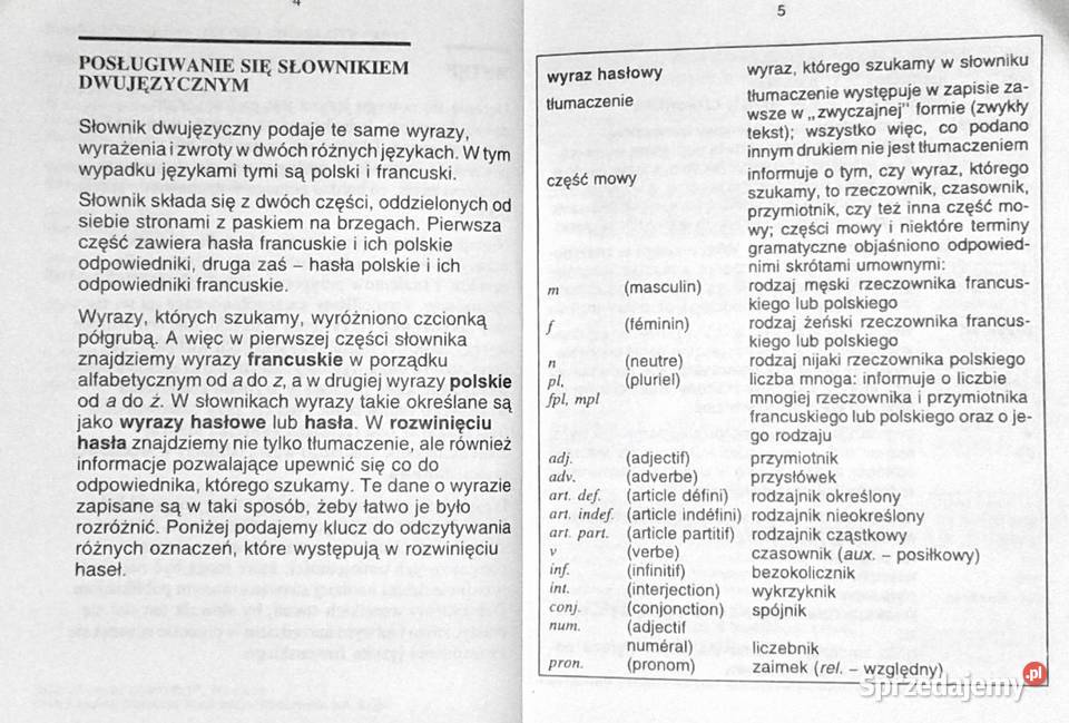 Słownik francuskopolski polskofrancuski Mini Chełm