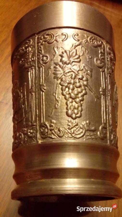 Metalowa czarka do wina sygnowana mazowieckie Warszawa sprzedam